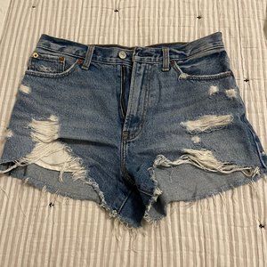 Abercrombie Annie High Rise Jean Short Size 27